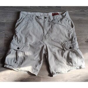 Chaps Denim True American Brand Cargo Mens Shorts 34‎ Khaki Shorts